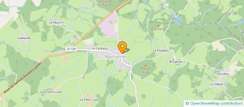 localisation de l'entreprise LIMOUSIN GROS BOIS  MOISSANNES