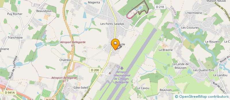 localisation de l'entreprise LIMOUSIN HELICOPTERES à LIMOGES