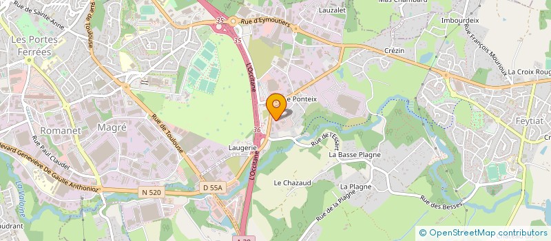 localisation de l'entreprise LIMOUSIN HYDRAULIQUE à FEYTIAT