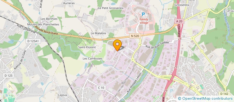 localisation de l'entreprise LIMOUSIN NEGOCE à LIMOGES