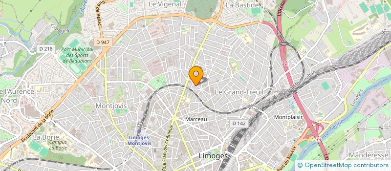 localisation de l'entreprise LIMOUSIN PALESTINE à LIMOGES