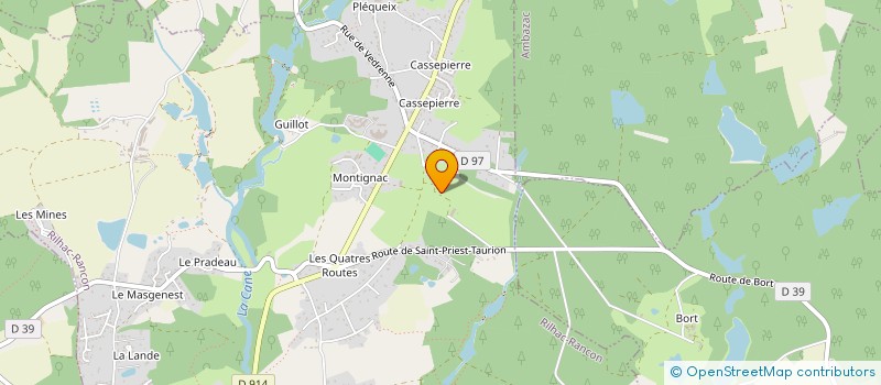 localisation de l'entreprise LIMOUSIN RECEPTION  RILHAC-RANCON