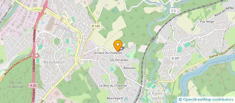 localisation de l'entreprise LIMOUSIN REGIE PUB (LRP)  LE PALAIS SUR VIENNE