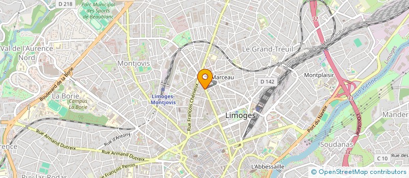 localisation de l'entreprise LIMOUSIN SPORT ASSISTANCE à LIMOGES