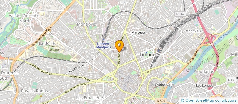 localisation de l'entreprise LIMOUSINE D'EXPLOITATION FORESTIERE à LIMOGES