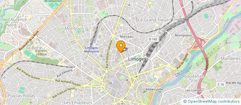 localisation de l'entreprise LIMOUSINE SAUVEGARDE ENFANT A ADULTE à LIMOGES