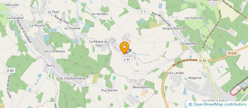 localisation de l'entreprise LIMOUZEBRES & CO à LIMOGES