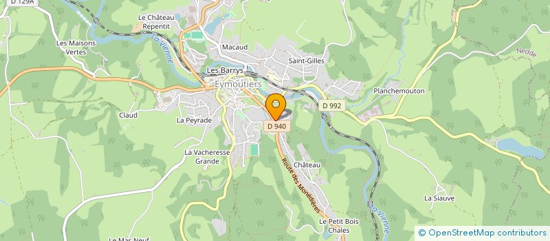 localisation de l'entreprise LIMOUZI MOTOR TEAM  EYMOUTIERS