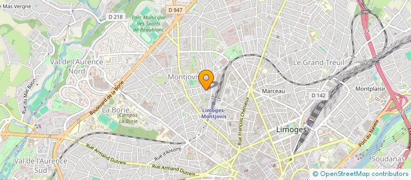 localisation de l'entreprise LIMOVIE SCI à LIMOGES