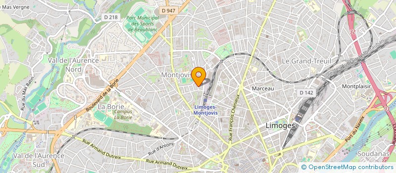 localisation de l'entreprise LIMOVOLT à LIMOGES