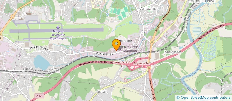 localisation de l'entreprise LIMPRIME à ARCANGUES