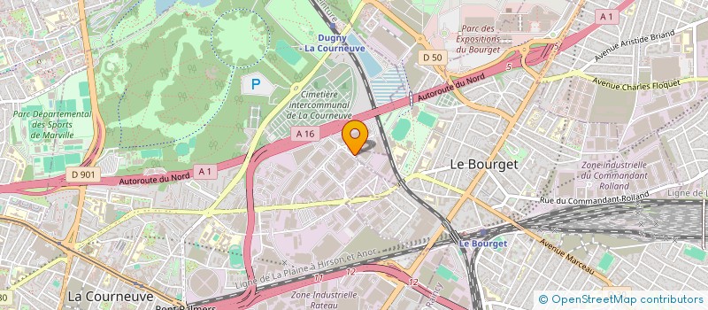 localisation de l'entreprise LIMT RESEAUX à LA COURNEUVE