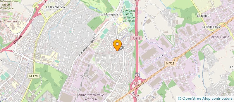 localisation de l'entreprise LIN 168 à CARQUEFOU