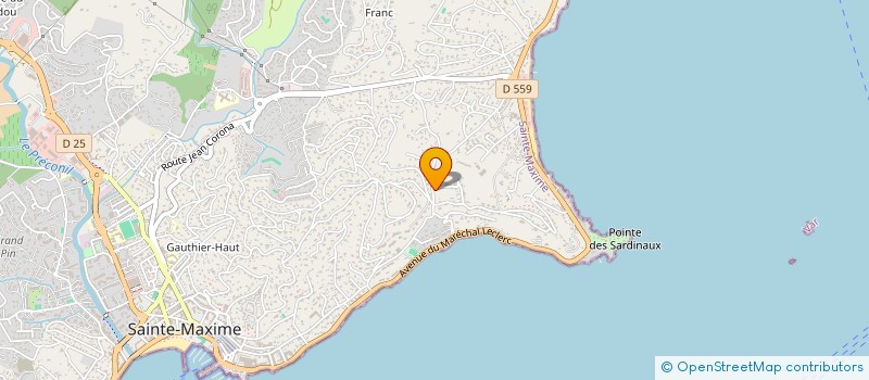 localisation de l'entreprise LINA 2 à SAINTE-MAXIME