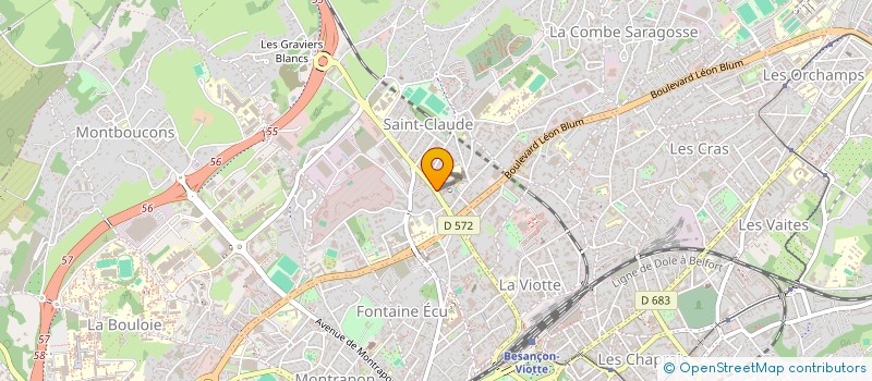 localisation de l'entreprise LINA à BESANCON