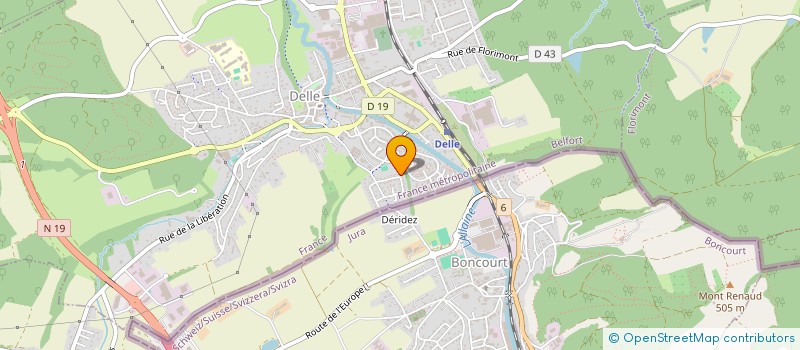 localisation de l'entreprise LINA à DELLE