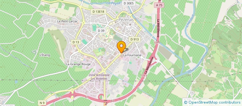 localisation de l'entreprise LINA à PEZENAS
