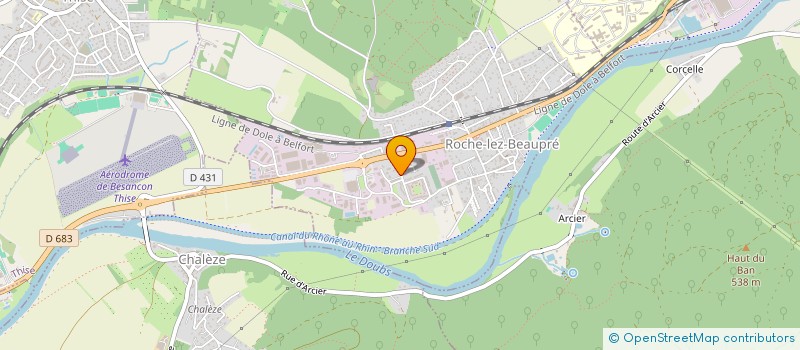 localisation de l'entreprise LINA AUTO  ROCHE-LEZ-BEAUPRE