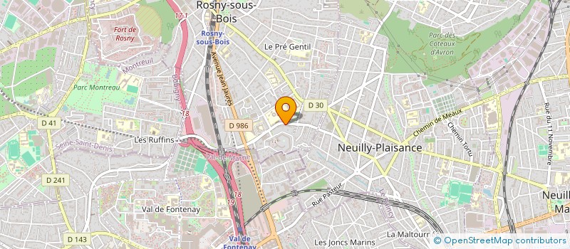 localisation de l'entreprise LINA COIFFURRE à ROSNY-SOUS-BOIS