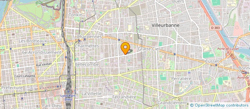 localisation de l'entreprise LINA MUSETTE  VILLEURBANNE