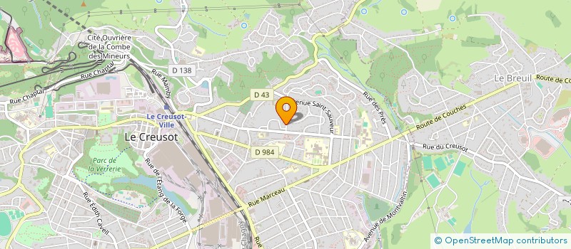 localisation de l'entreprise LINA PEINTURE  LE CREUSOT