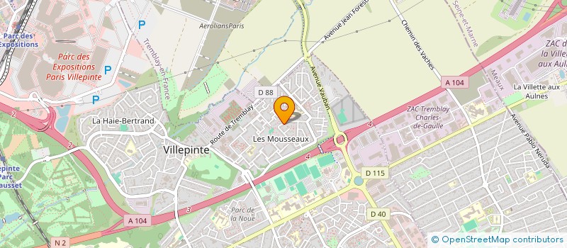 localisation de l'entreprise LINA TEXTILES à VILLEPINTE