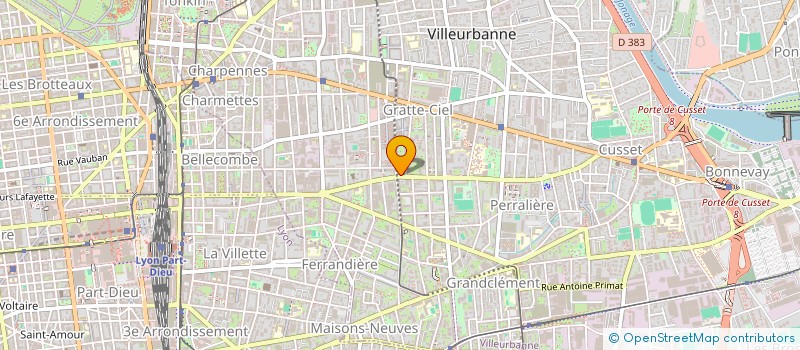 localisation de l'entreprise LINACOLORS  VILLEURBANNE