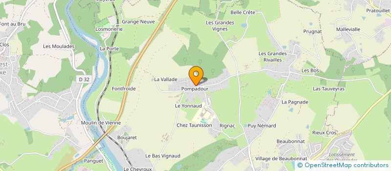 localisation de l'entreprise LINAE à AIXE-SUR-VIENNE