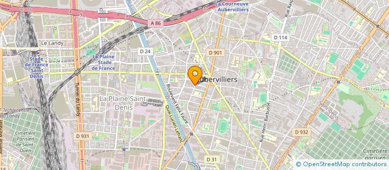 localisation de l'entreprise LINAI LUX à AUBERVILLIERS