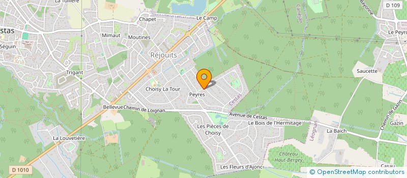 localisation de l'entreprise LINALIA à CESTAS