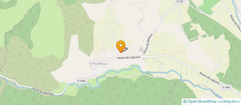 localisation de l'entreprise LINANFRA à TRESCLEOUX