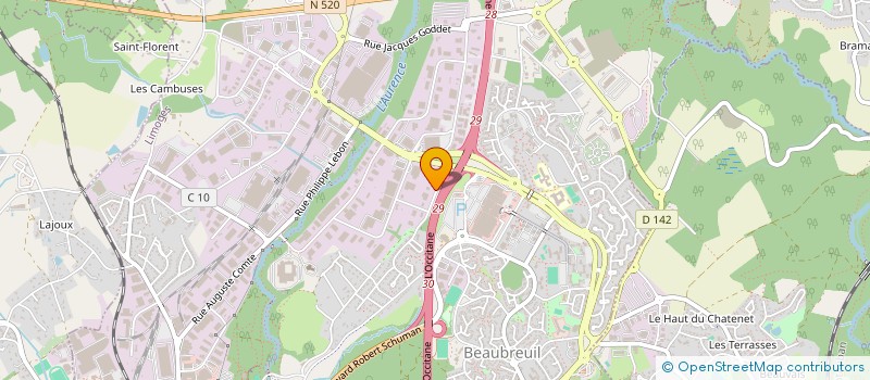 localisation de l'entreprise LINAT à LIMOGES