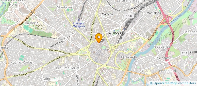 localisation de l'entreprise LINAT IMMO à LIMOGES