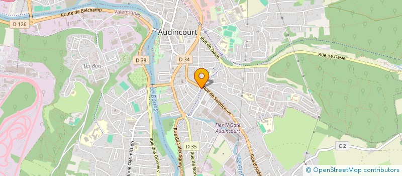 localisation de l'entreprise LINDA K à AUDINCOURT