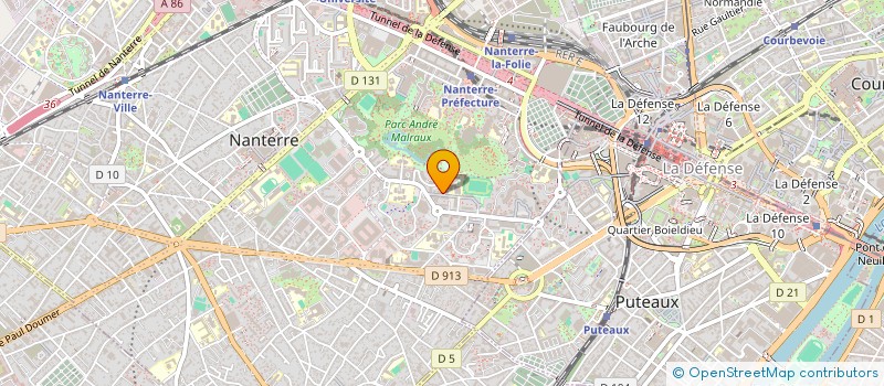 localisation de l'entreprise LINDA Z BEAUTY à NANTERRE