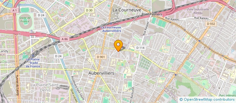 localisation de l'entreprise LINE à AUBERVILLIERS