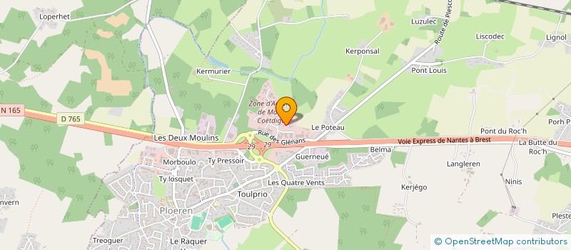 localisation de l'entreprise LINE à PLOEREN