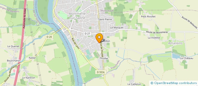 localisation de l'entreprise LINE-CAR à MONTMERLE-SUR-SAONE
