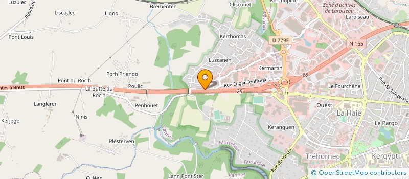 localisation de l'entreprise LINEHA à PLOEREN