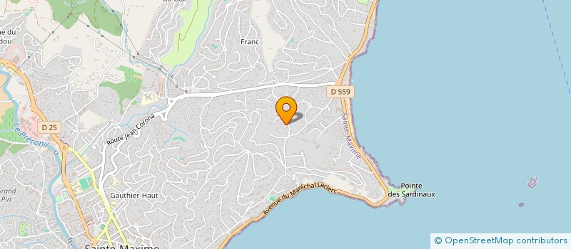 localisation de l'entreprise LINER à SAINTE MAXIME