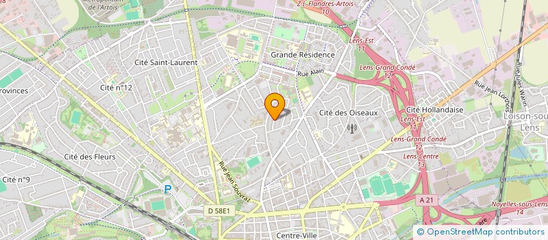 localisation de l'entreprise LINERIC  LENS