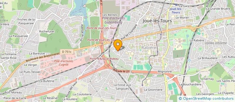 localisation de l'entreprise LINES  JOUE-LES-TOURS