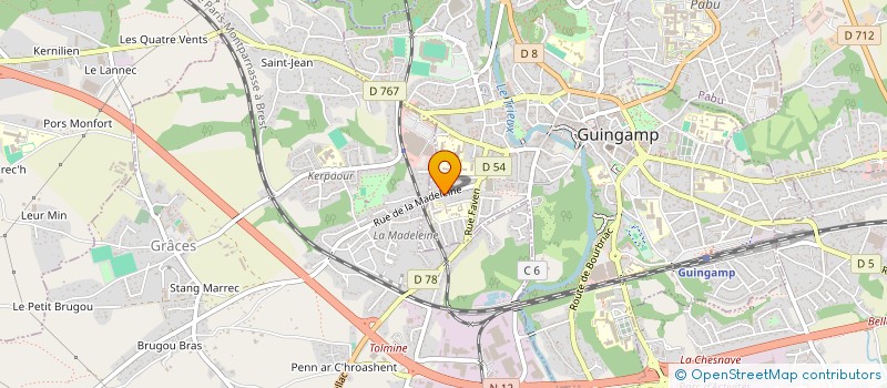 localisation de l'entreprise LING ZHI WU à GUINGAMP