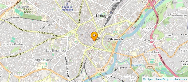 localisation de l'entreprise LINGELLE à LIMOGES