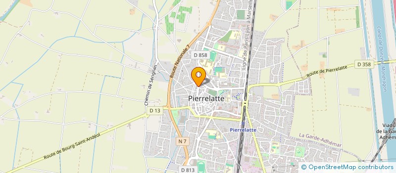 localisation de l'entreprise LINGERIE CIDEC à PIERRELATTE