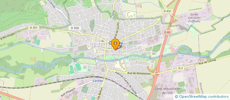 localisation de l'entreprise LINGERIES - CHICS à CERNAY