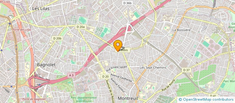 localisation de l'entreprise LINGUISTIC COMMUNICATION à MONTREUIL