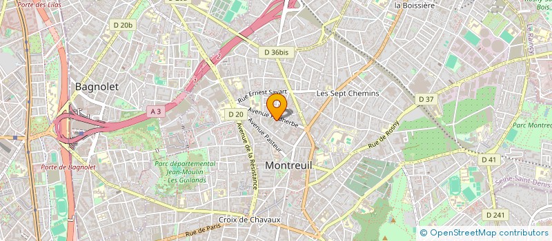 localisation de l'entreprise LINK à MONTREUIL