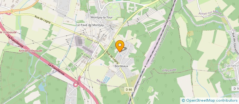 localisation de l'entreprise LINKA TECH à VILLEVAUDE