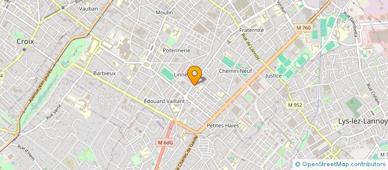 localisation de l'entreprise LINNE EVOLUTION  ROUBAIX